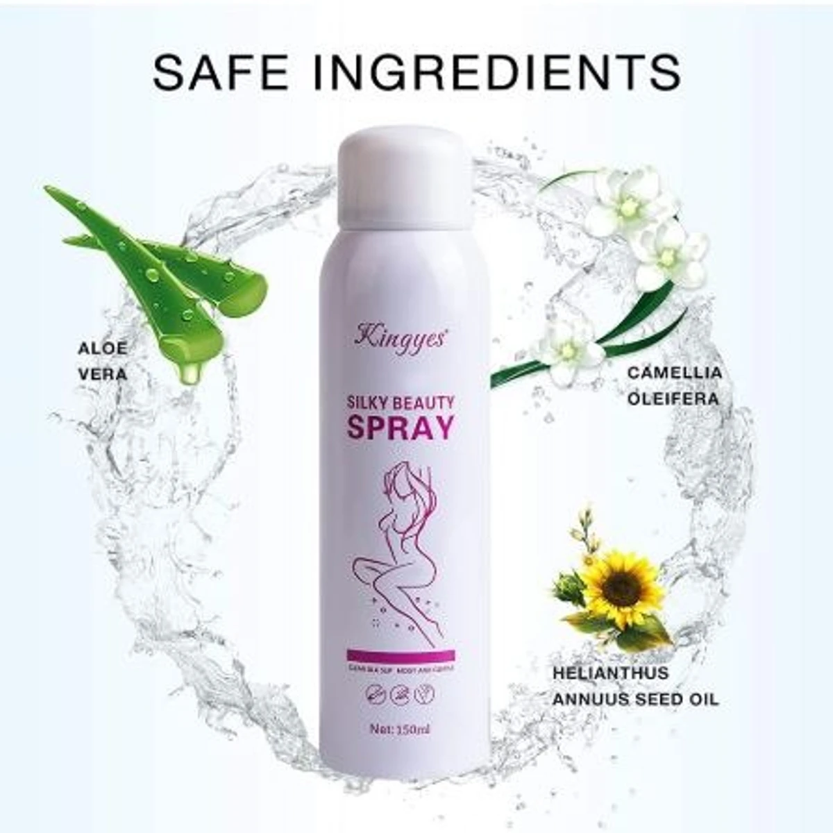 Kingyes Smooth Body Hair Removal Spray for Men and Women